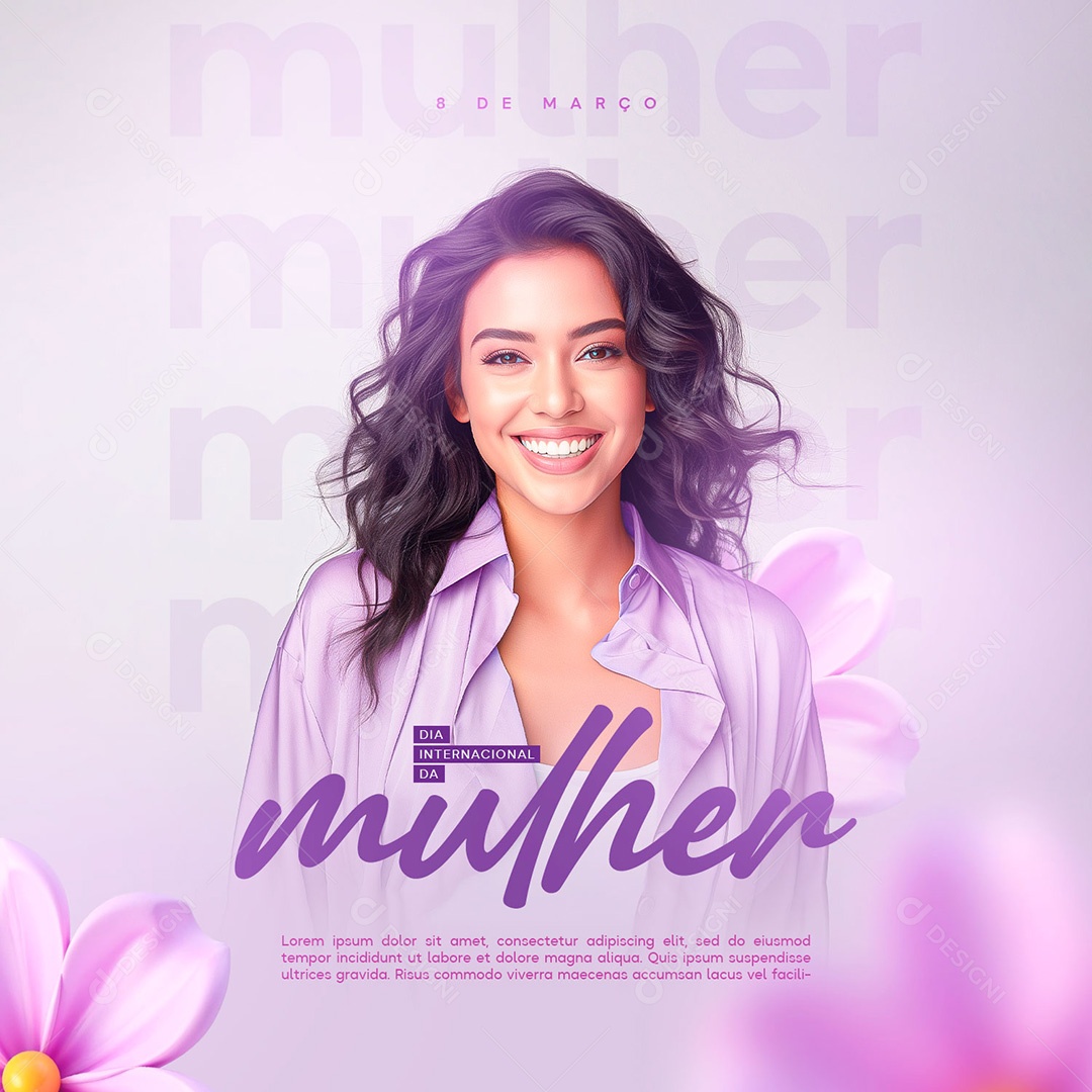 Dia Internacional Das Mulheres 08 de Março Social Media PSD Editável