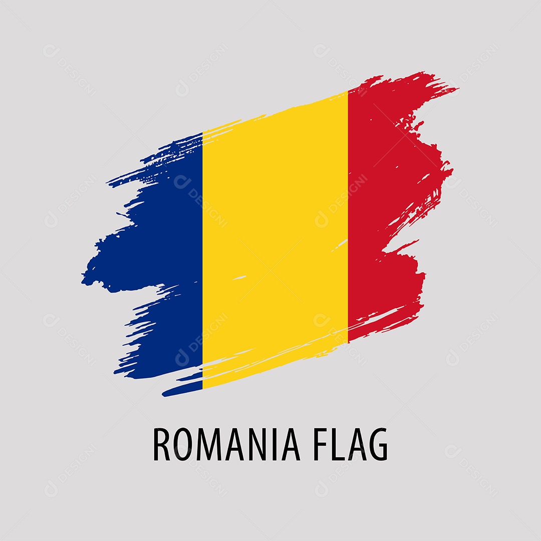 Bandeira da Romênia Ilustração Vetor EPS