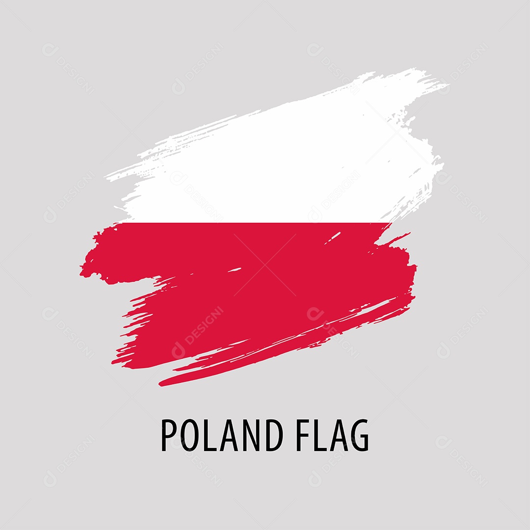 Bandeira da Polônia Ilustração Vetor EPS