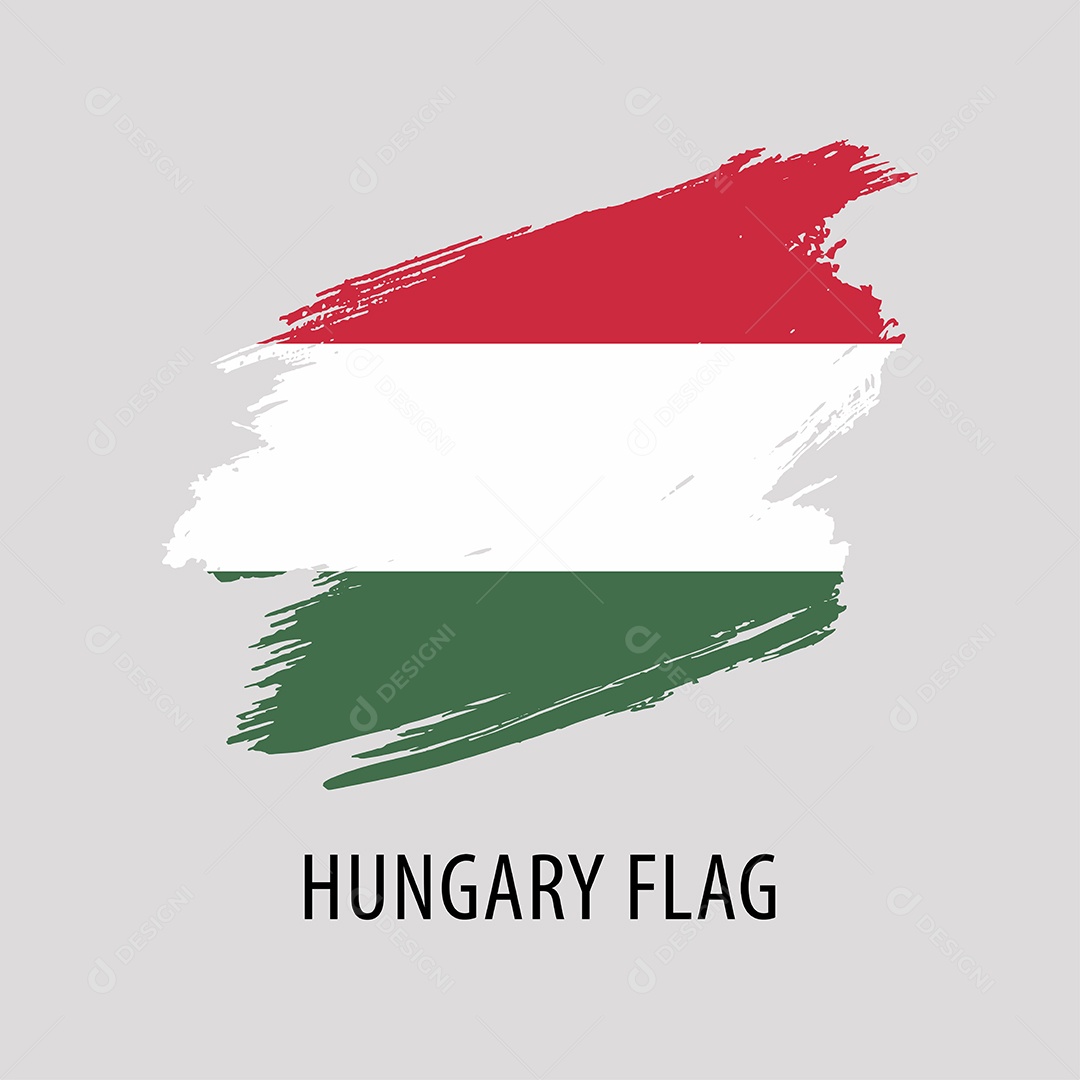 Bandeira da Hungria Ilustração Vetor EPS
