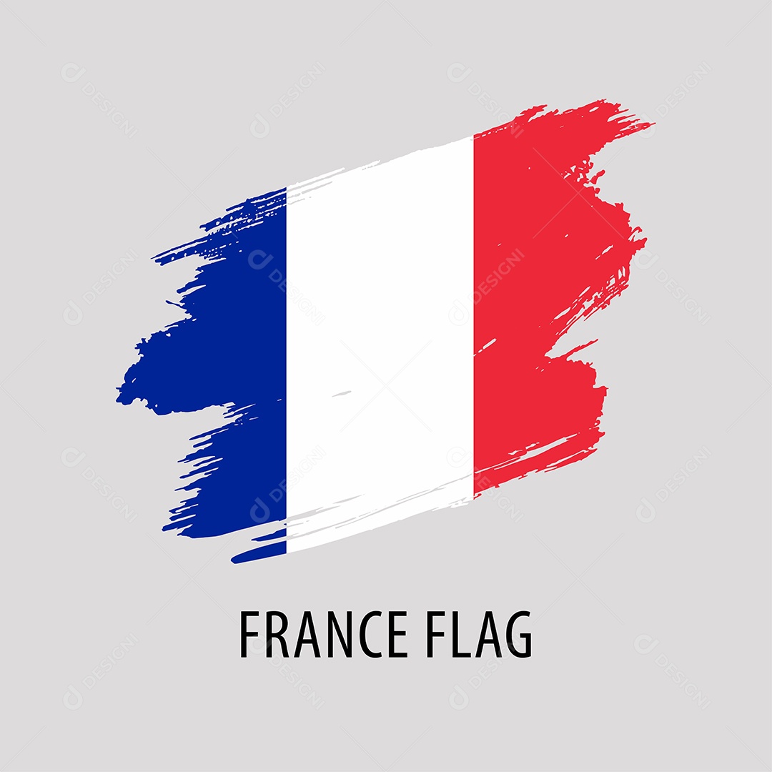 Bandeira da França Ilustração Vetor EPS