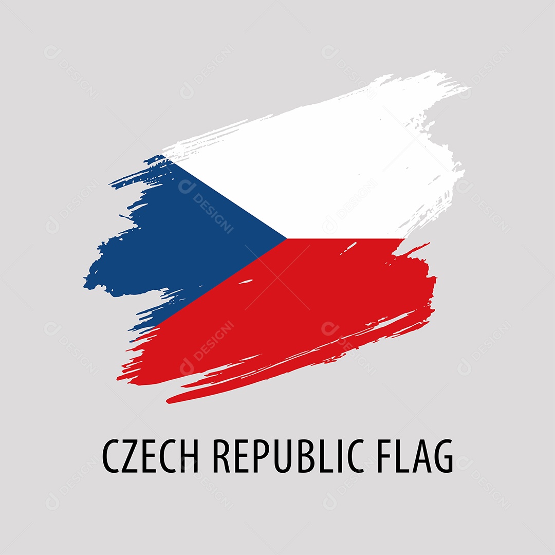 Bandeira da República Checa Ilustração Vetor EPS