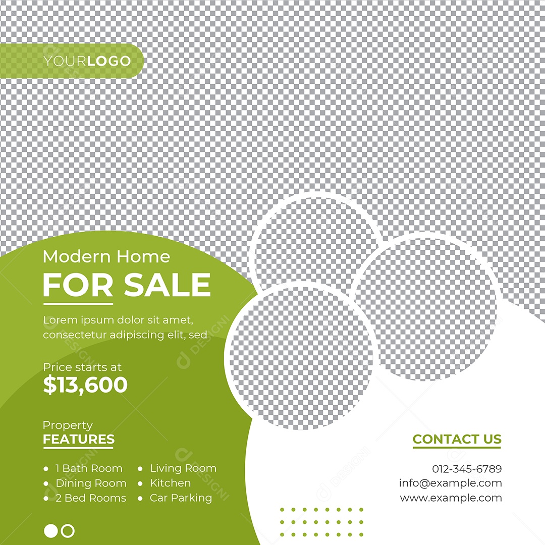 Imobiliária Casa Moderna Para Venda Social Media PSD Editável