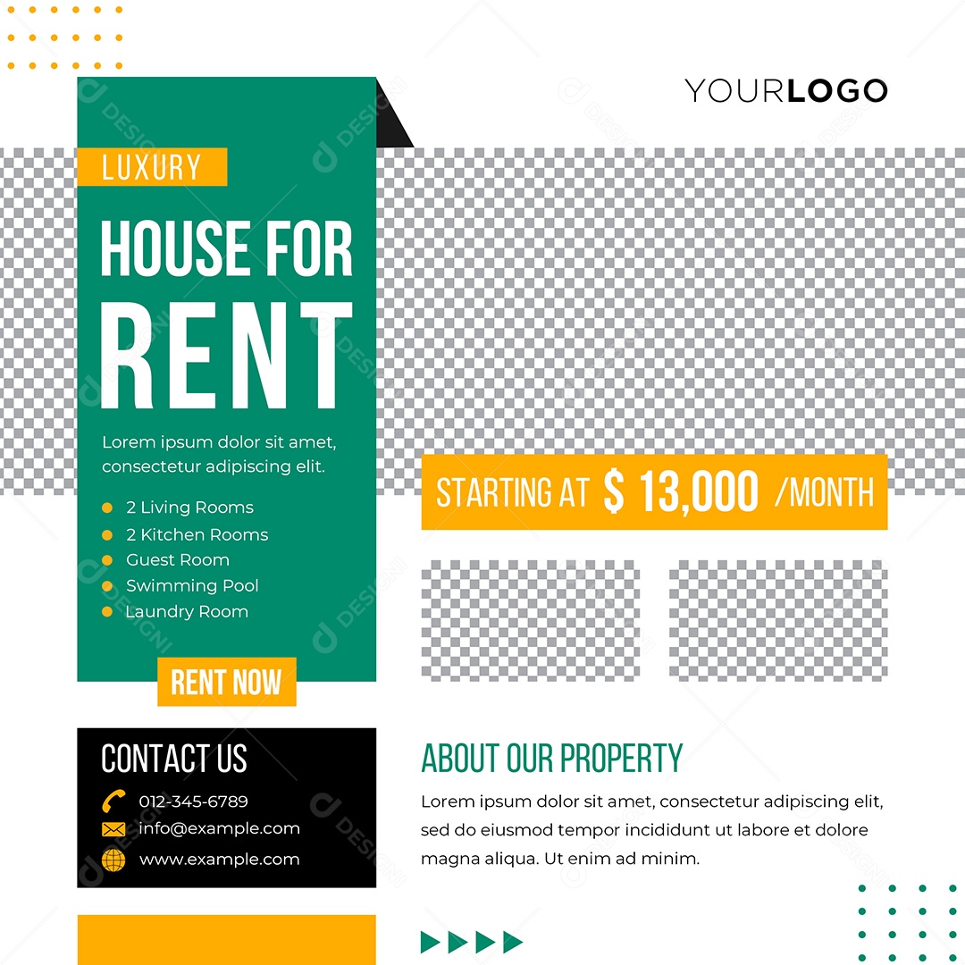 Imobiliária Casa Para Alugar Social Media PSD Editável