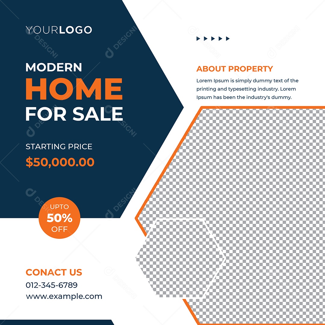 Imobiliária Casa Moderna Para Venda Mockup