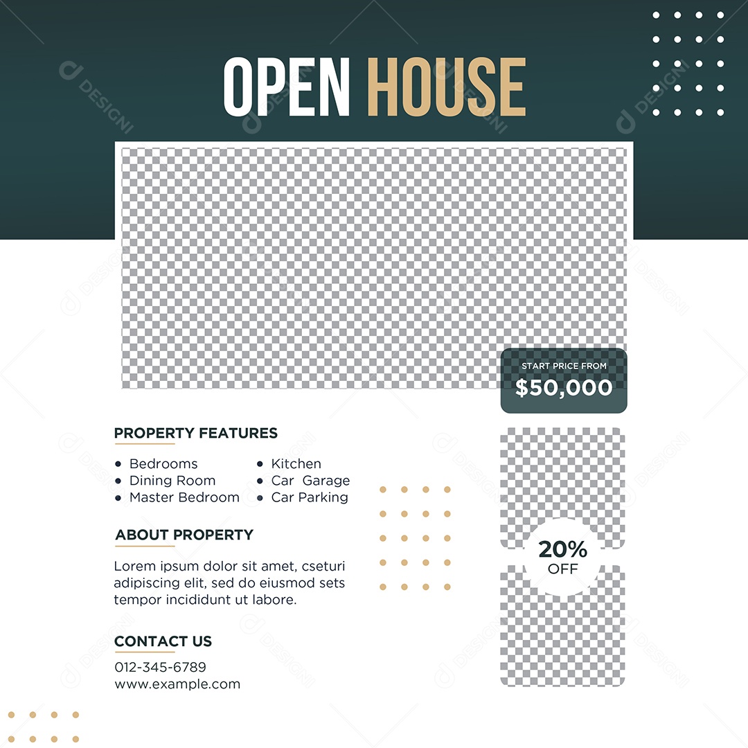 Imobiliária Casa Aberta Social Media PSD Editável