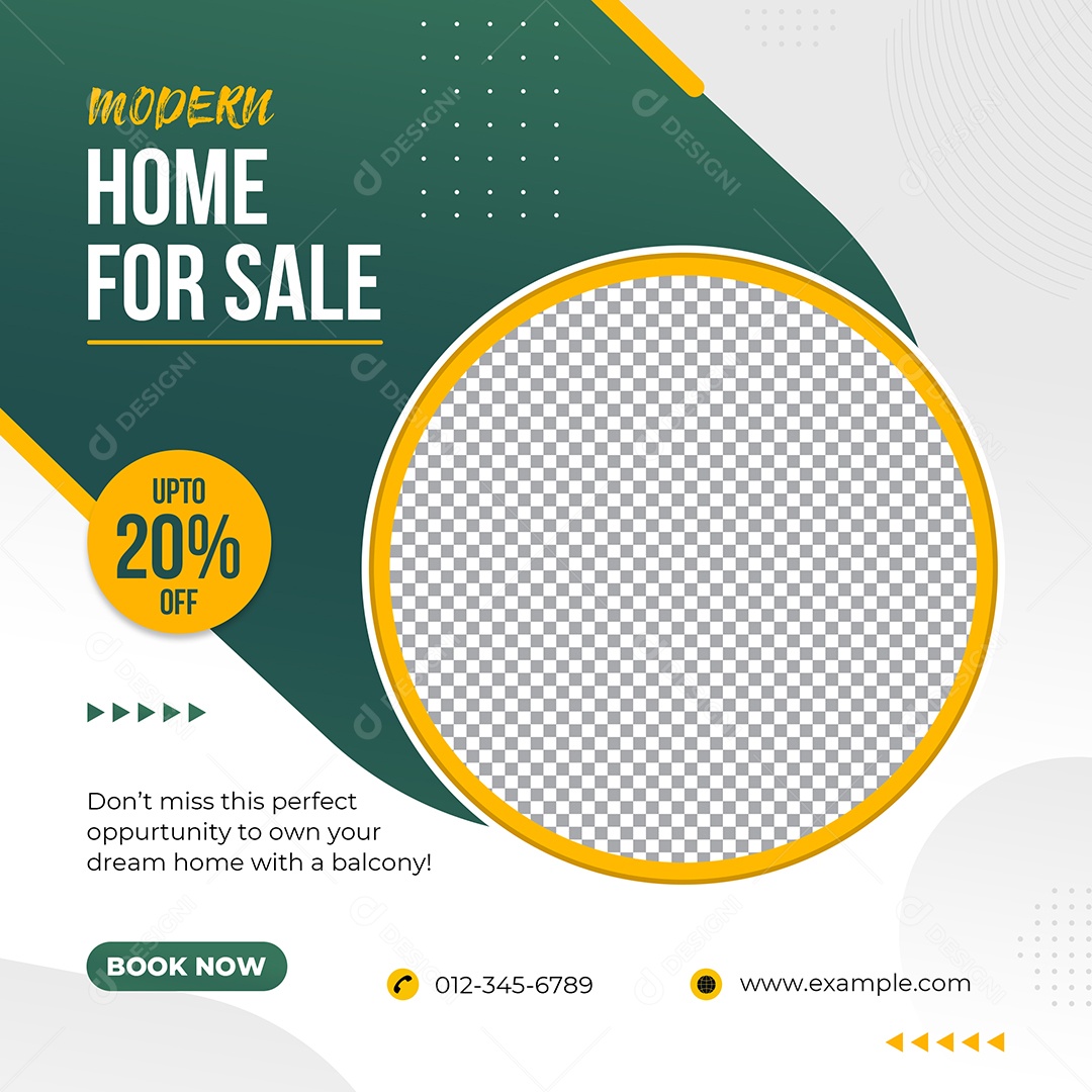 Imobiliária Casa Para VendaMedia PSD Editável