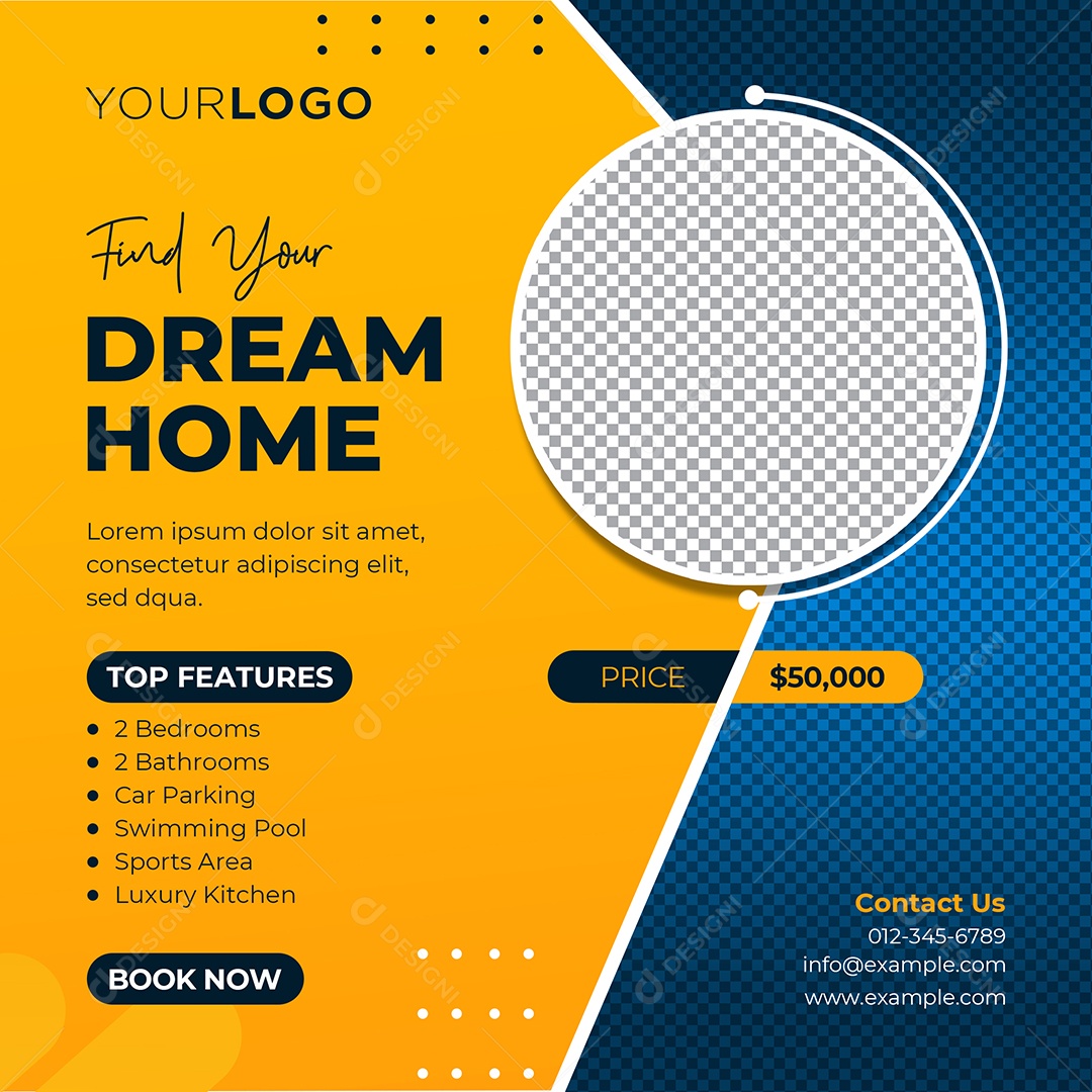 Imobiliária Casa dos Sonhos Social Media PSD Editável