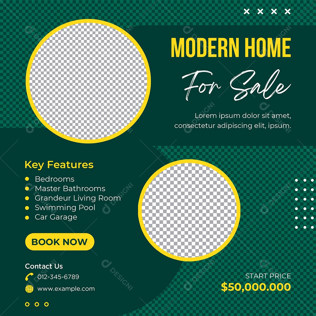 Imobiliária Casa Para Venda Social Media PSD Editável