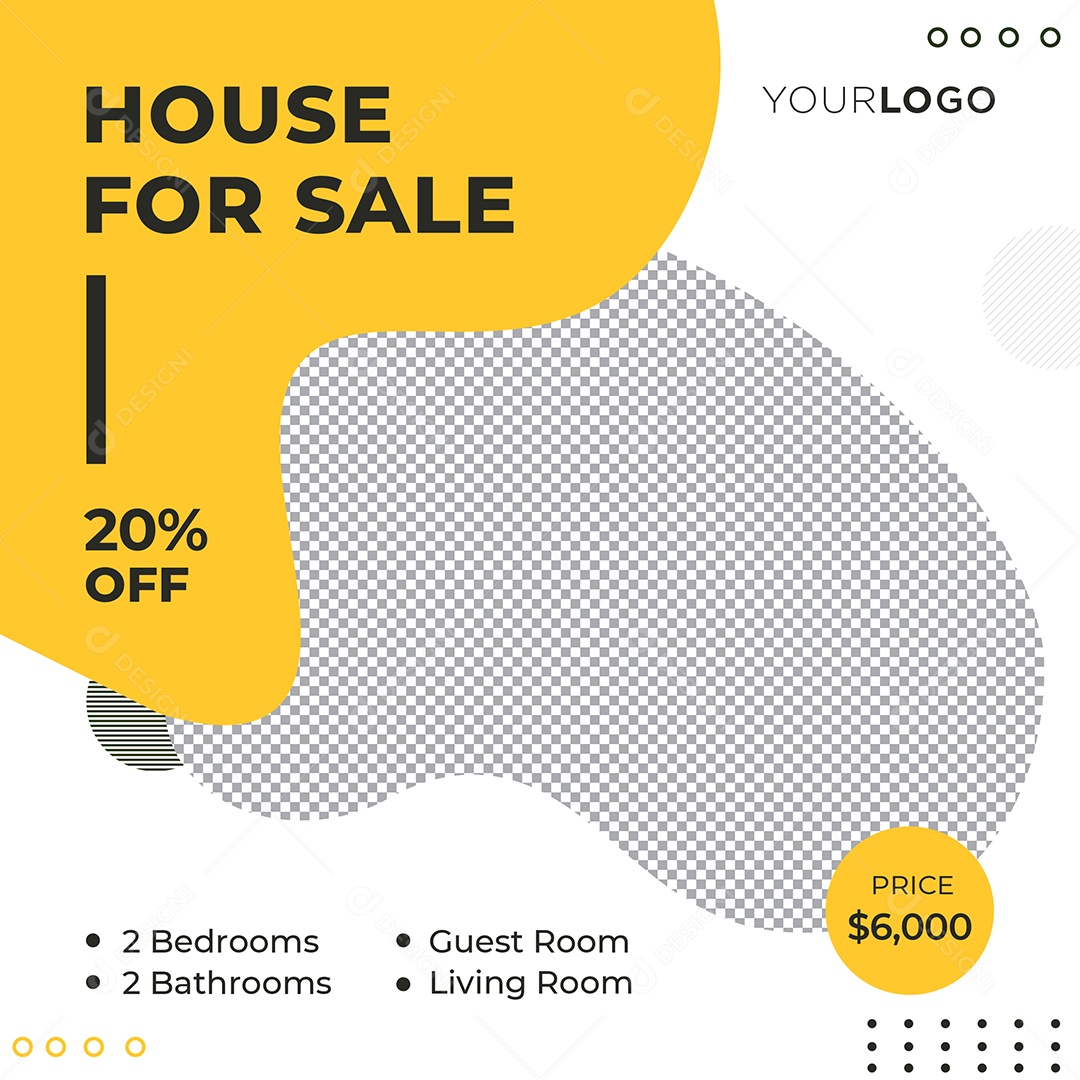 Imobiliária Casa Para Venda Social Media PSD Editável