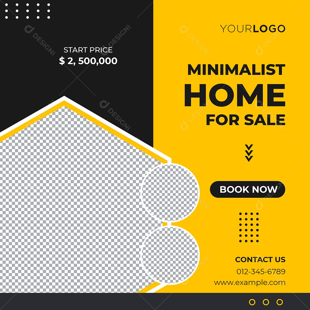 Imobiliária Casa Minimaslista Social Media PSD Editável