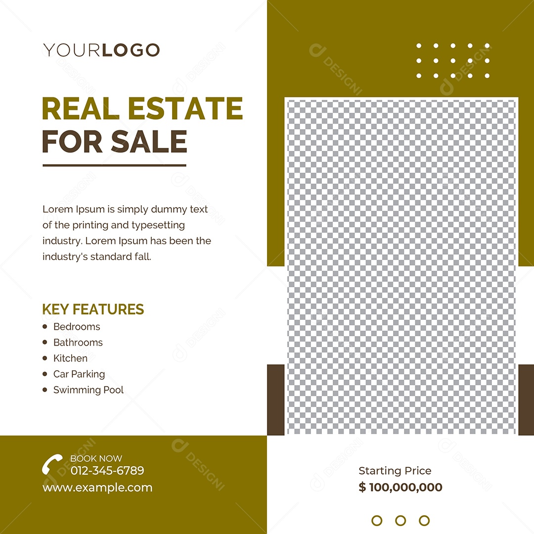 Imobiliária Venda de Imóveis Social Media PSD Editável