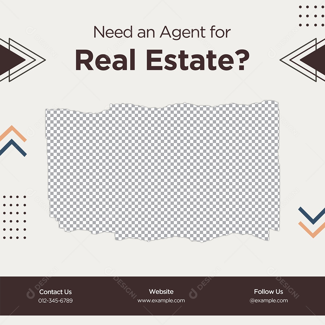 Imobiliária Precisa de Um Agente Imobiliário Social Media PSD Editável