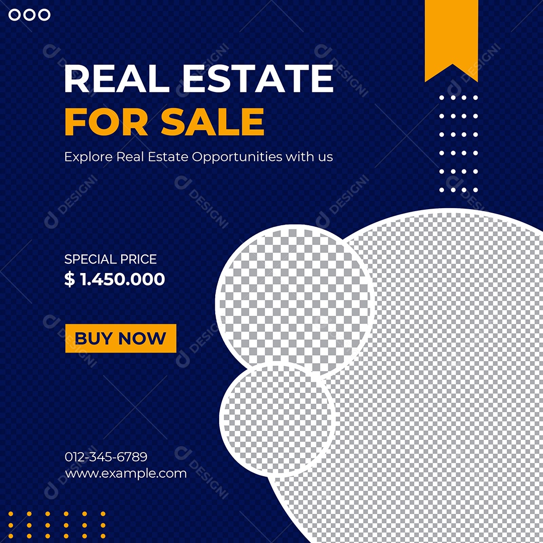 Imobiliária Imóveis Para Venda Social Media PSD Editável