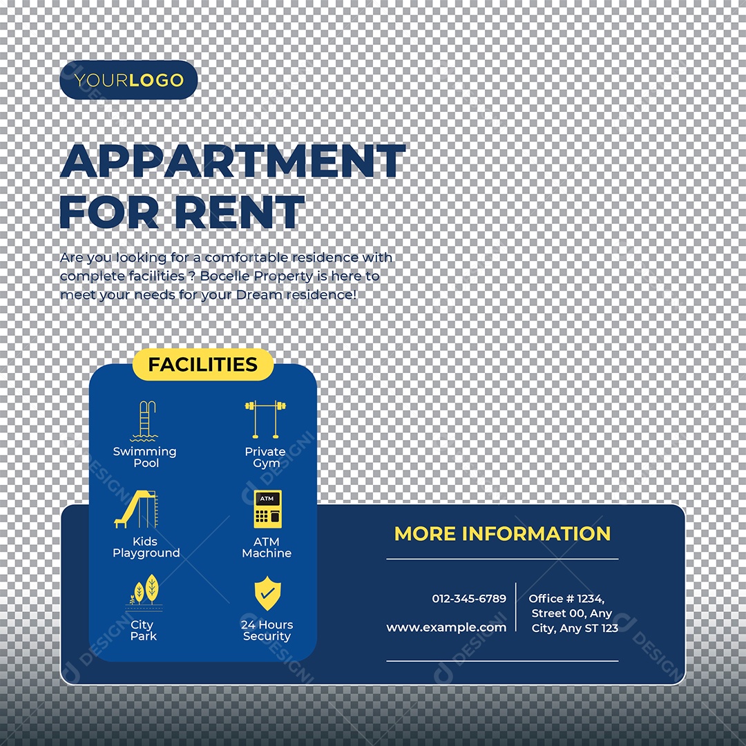 Imobiliária Apartamento Para Alugar Social Media PSD Editável