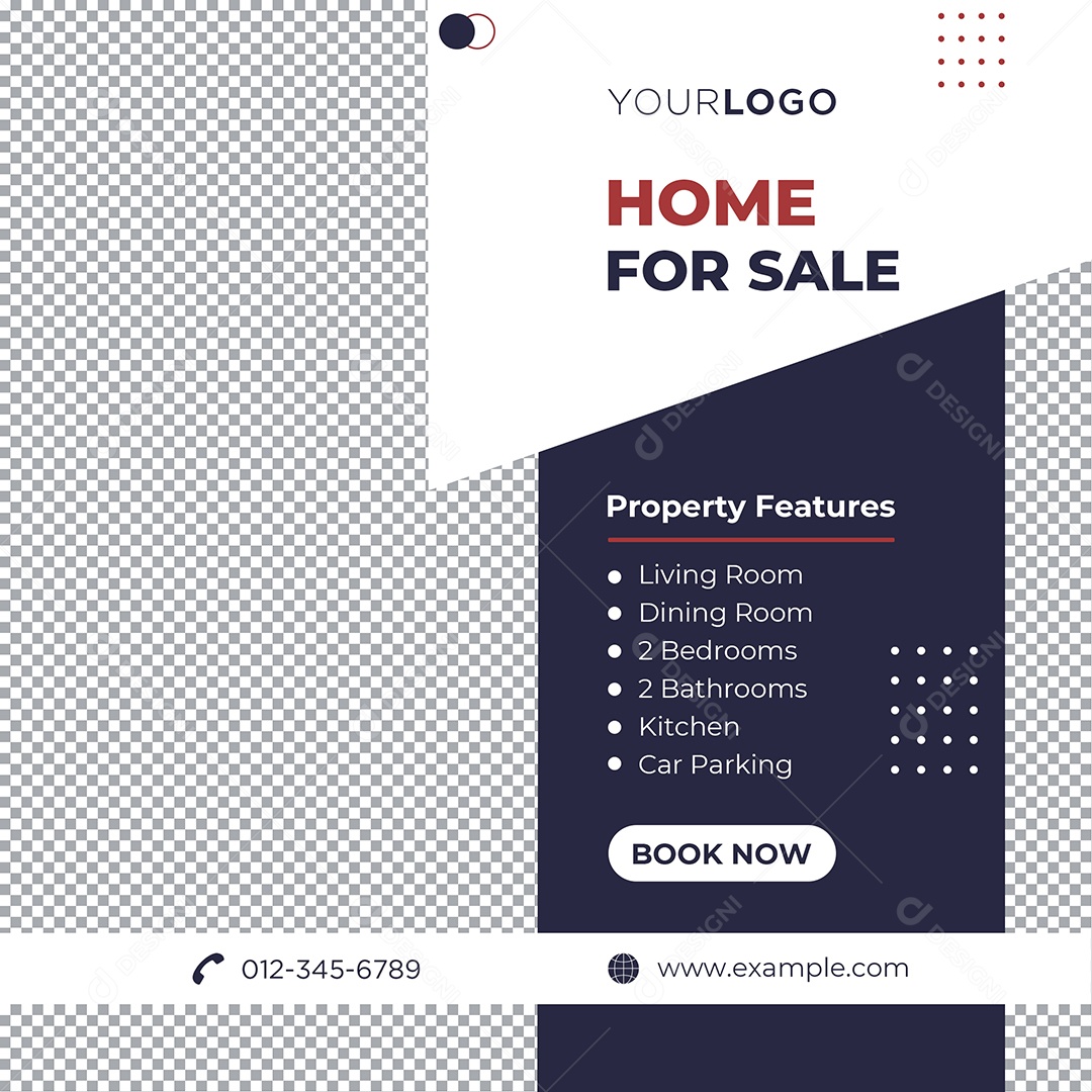 Imobiliária Casa Para Venda Social Media PSD Editável