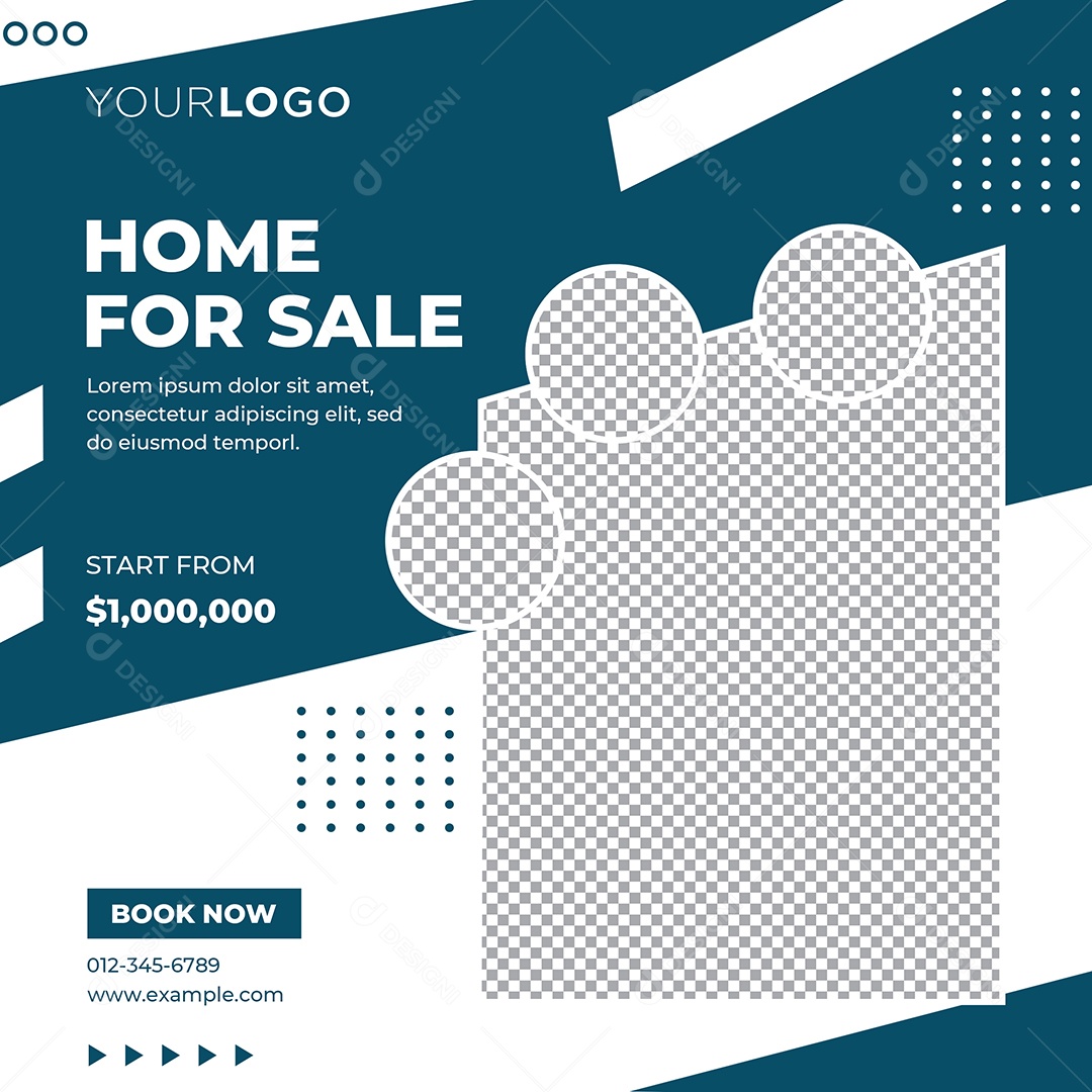 Imobiliária Casa Para Venda Social Media PSD Editável