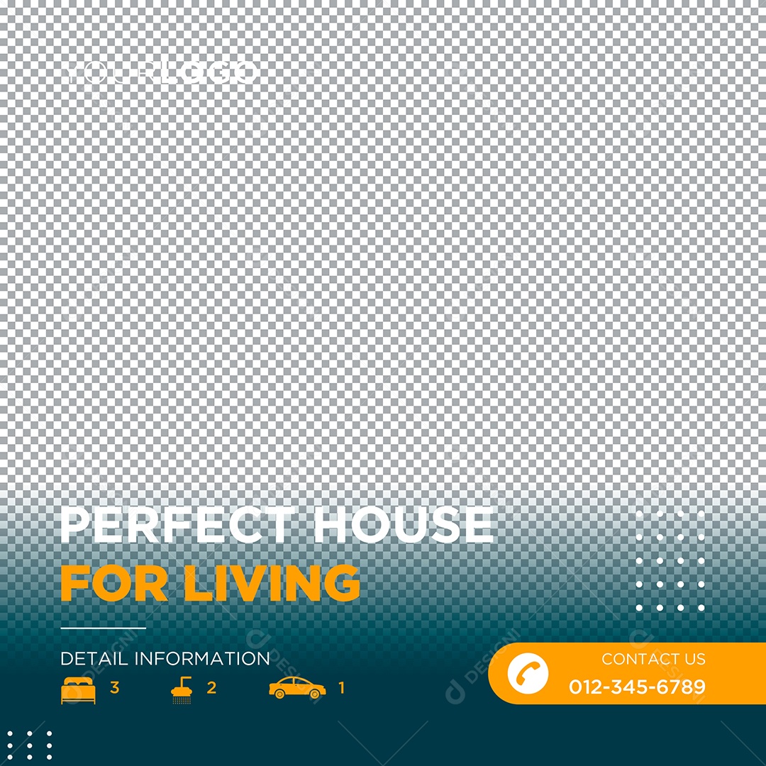 Imobiliária Casa Perfeita Para Viver Social Media PSD Editável