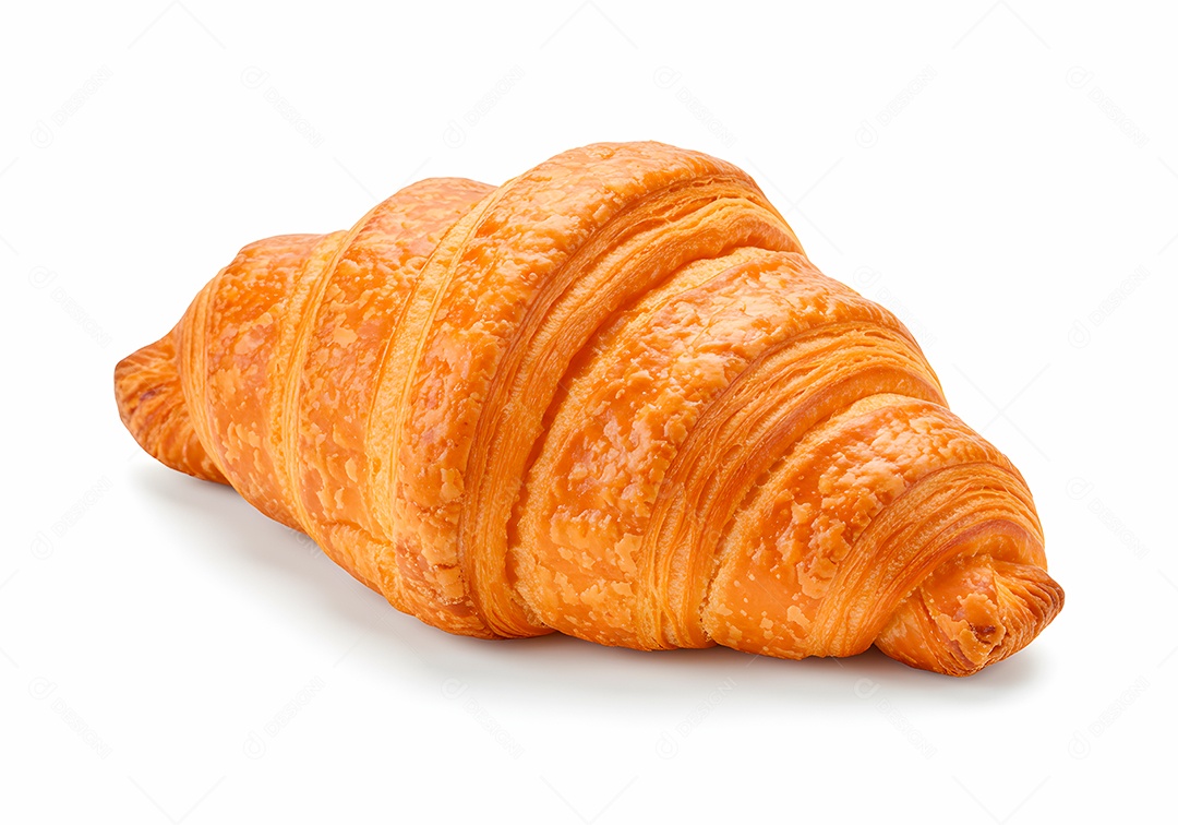 Belo croissant sobre fundo branco isolado