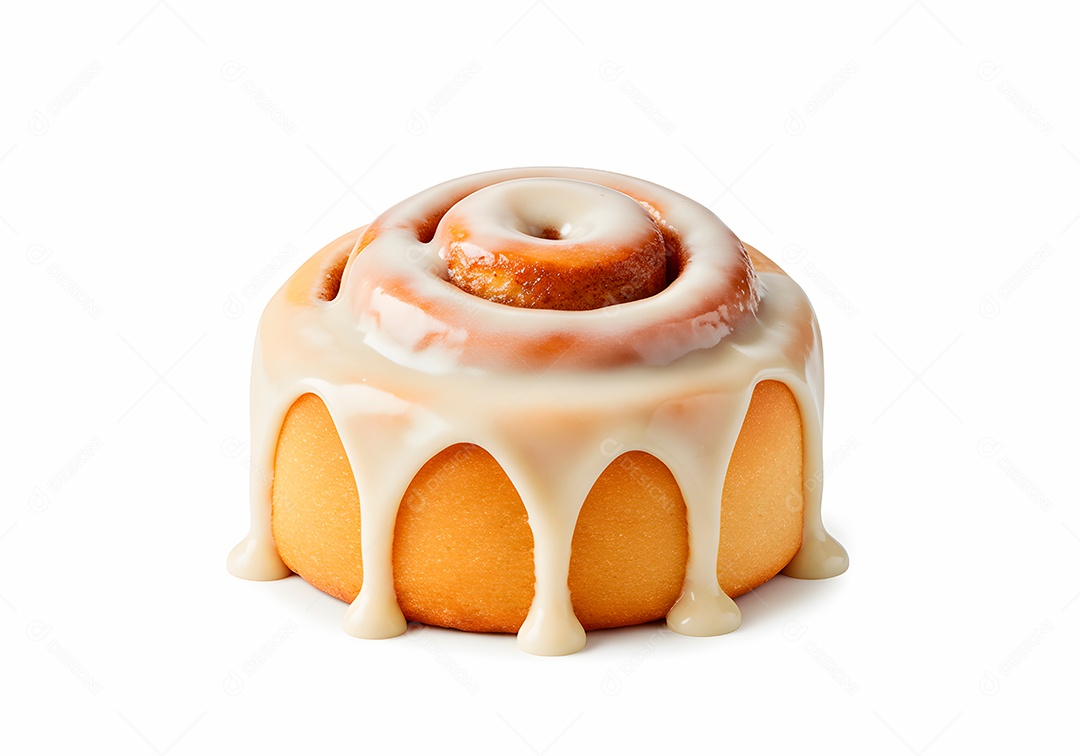 Belo pão doce sobre fundo branco isolado