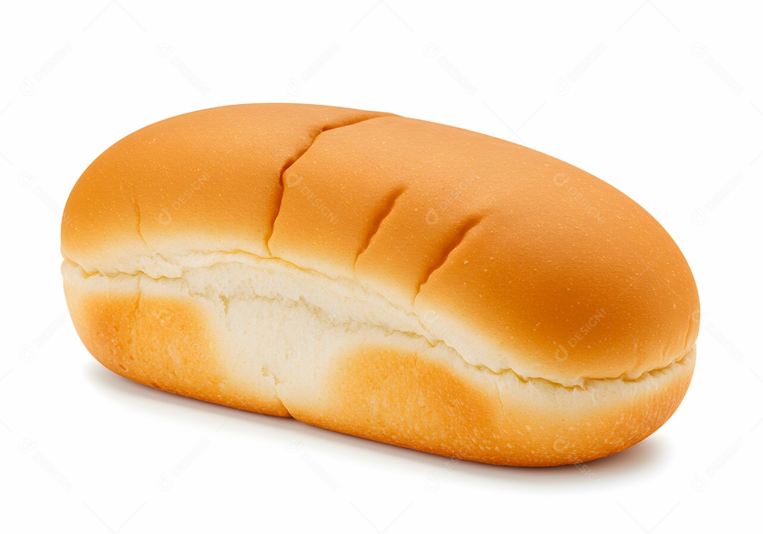 Belo pão doce sobre fundo branco isolado