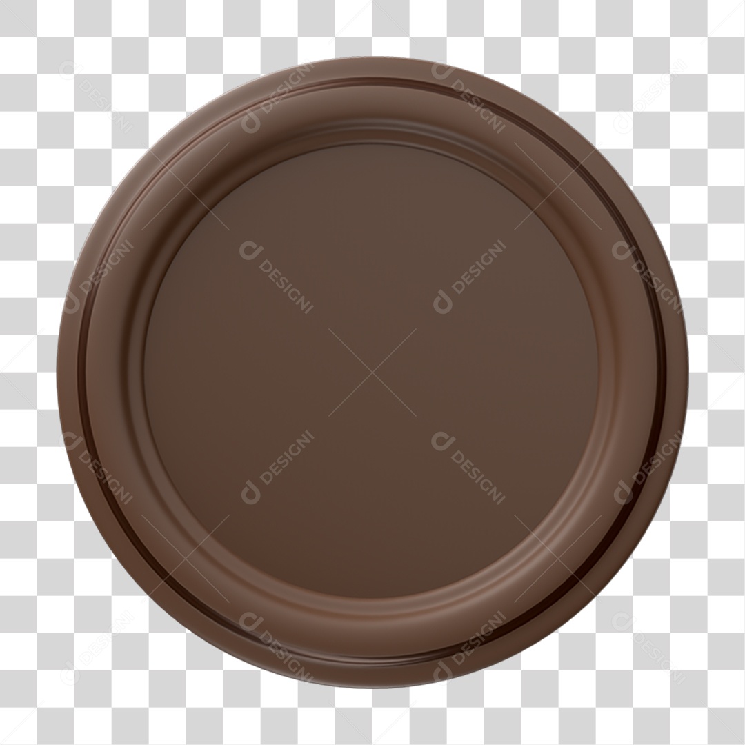 Elemento 3D Placa Redonda PNG Transparente