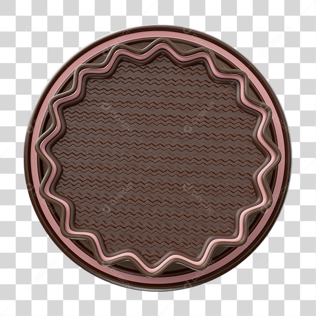 Elemento 3D Placa Redonda PNG Transparente