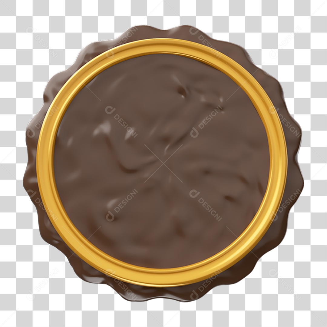 Elemento 3D Placa Redonda PNG Transparente