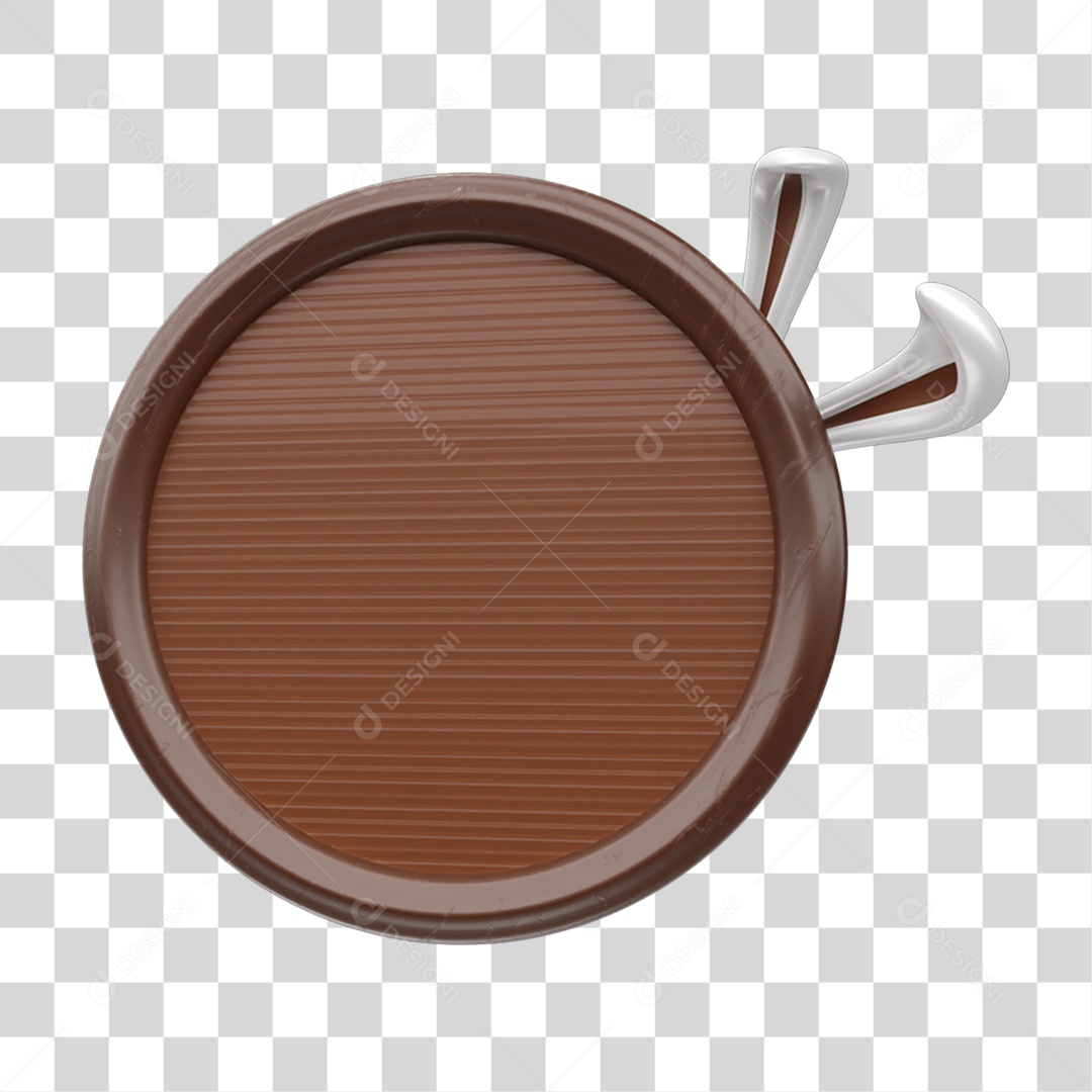 Elemento 3D Placa Redonda PNG Transparente