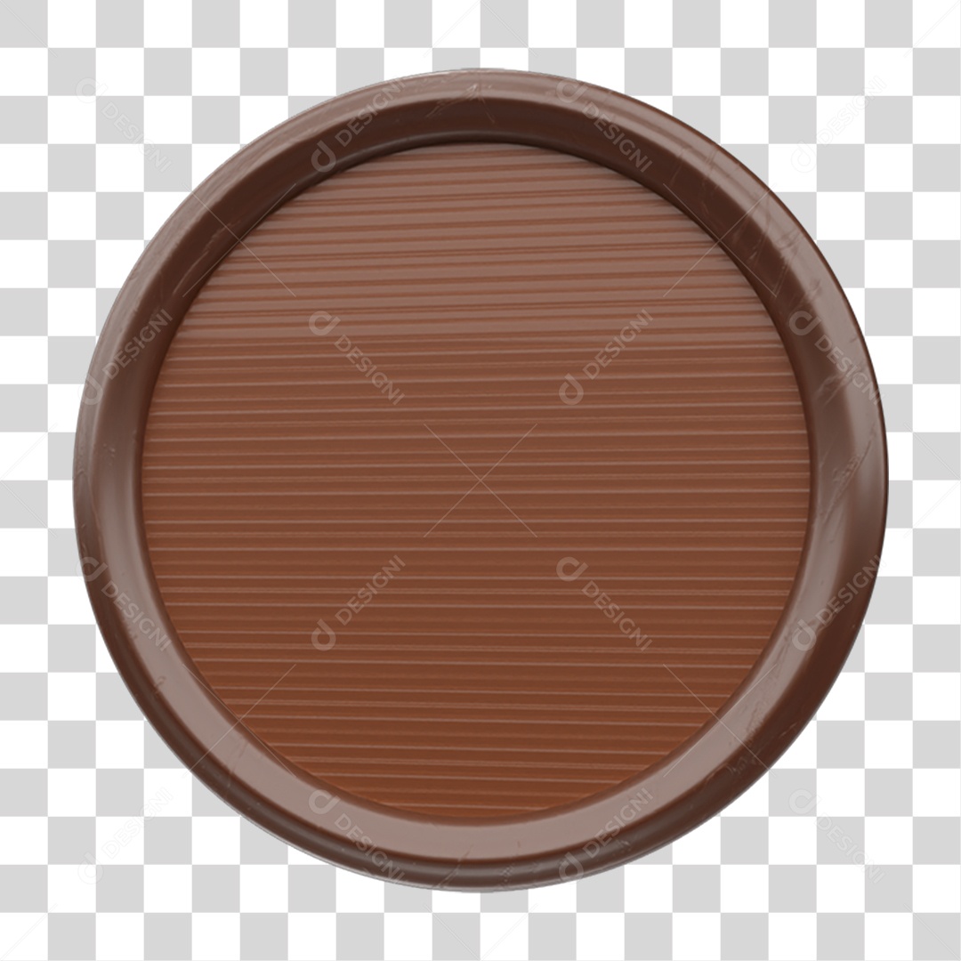 Elemento 3D Placa Redonda PNG Transparente