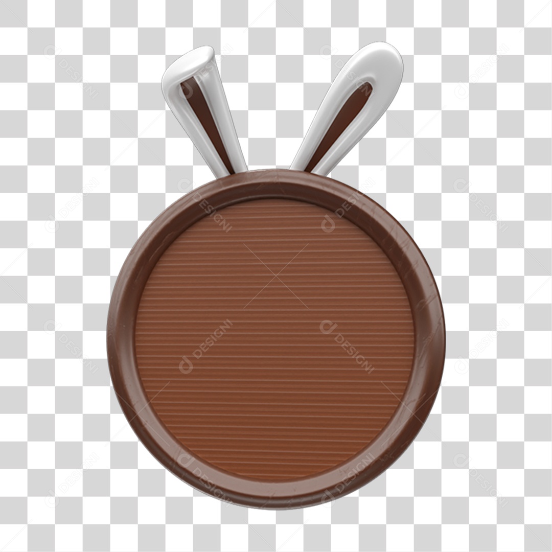 Elemento 3D Placa Redonda PNG Transparente