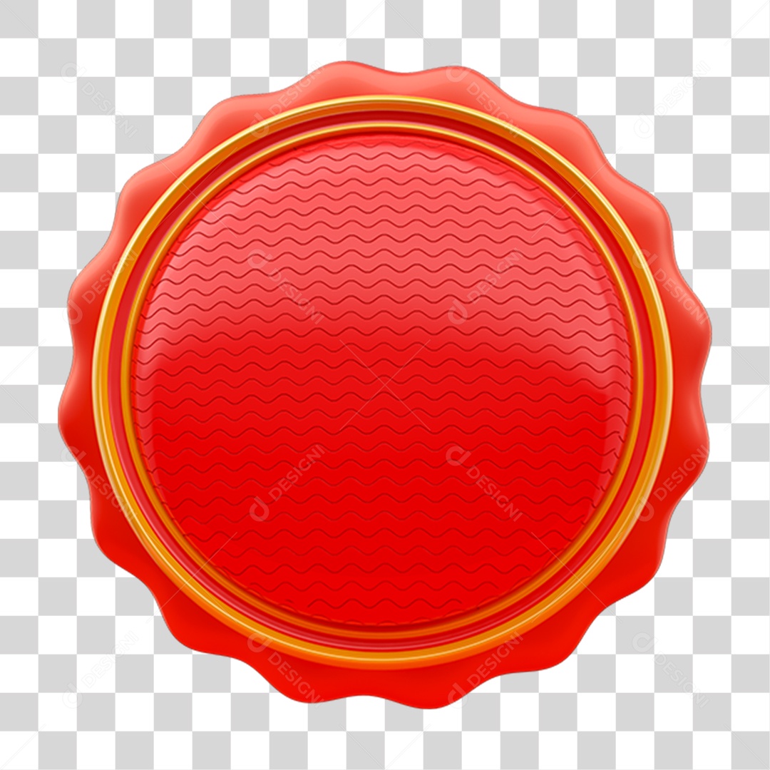 Elemento 3D Placa Redonda PNG Transparente