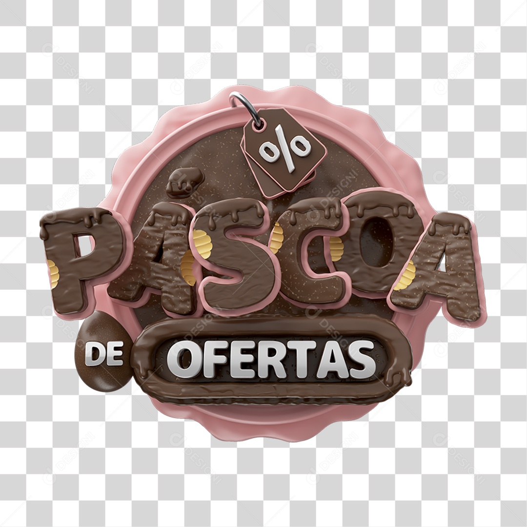 3D Easter Offer Seal Transparent PNG