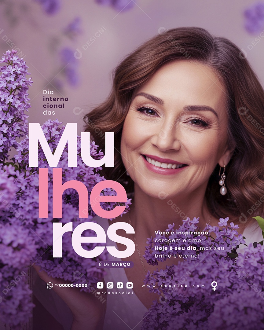Dia Internacional Das Mulheres 08 de Março Social Media PSD Editável
