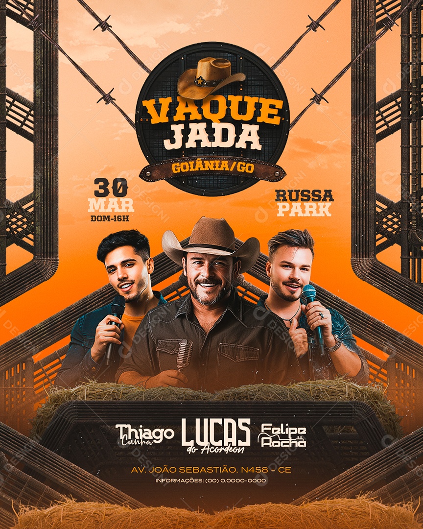 Flyer Vaquejada Social Media PSD Editável