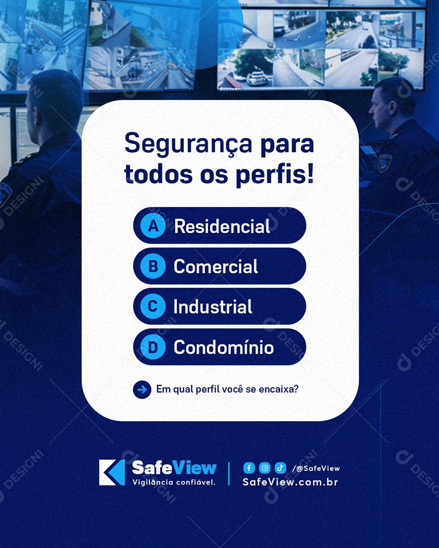 CFTV Informática Segurança para Todos os Perfis Social Media PSD Editável