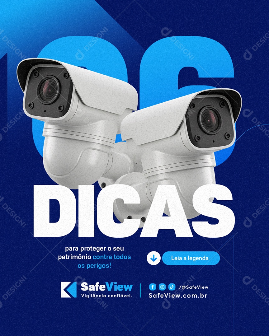 CFTV Informática Seis Dicas para Proteger o Seu Patrimônio Social Media PSD Editável