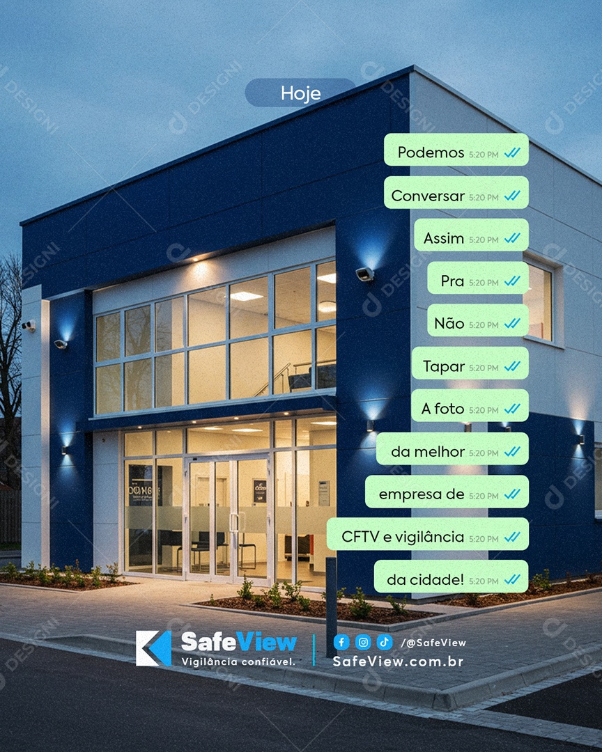 CFTV Informática Hoje Vigilância Confiável Social Media PSD Editável