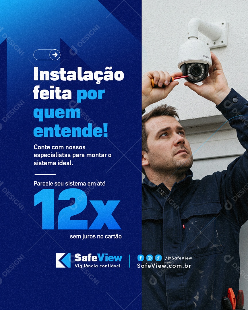 CFTV Informática Instalação Feita por Quem Entende Social Media PSD Editável