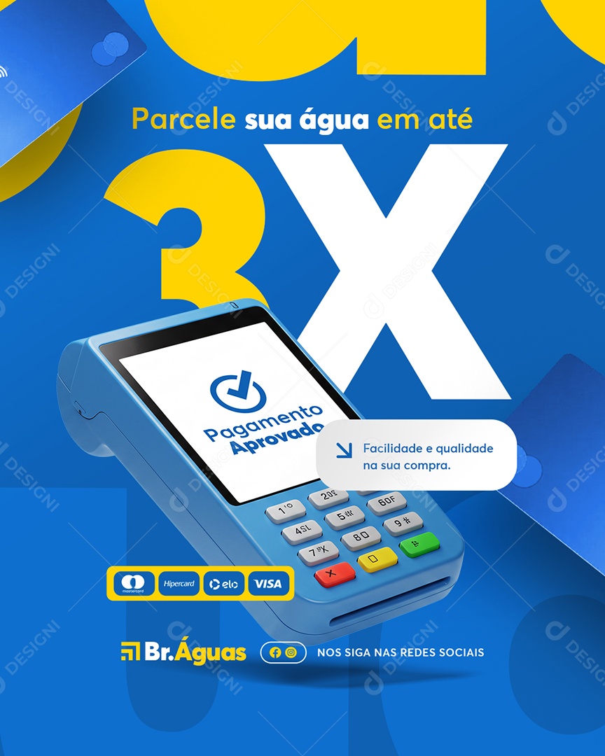 Revenda de Água Parcele Sua Água Social Media PSD Editável