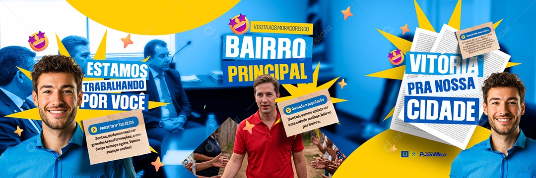 Carrossel Vereador Vitória para Nossa Cidade Social Media PSD Editável