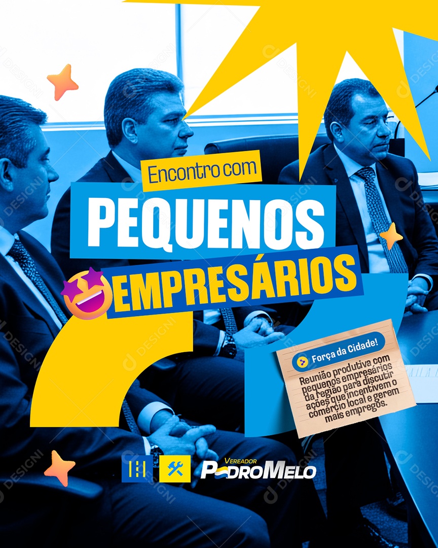 Vareador Encontro com Pequenos Empresários Social Media PSD Editável