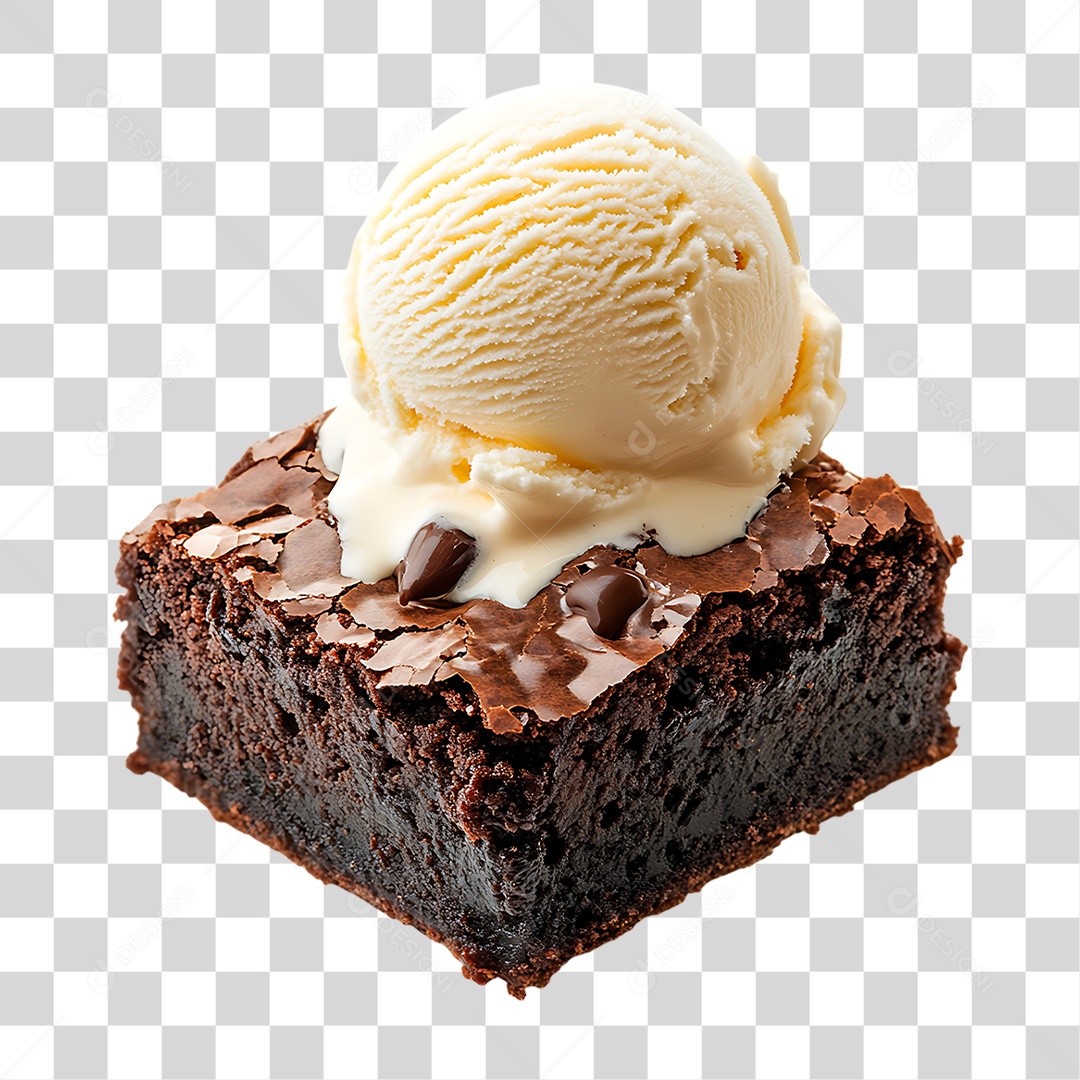 Bolo com Sorvete PNG Transparente