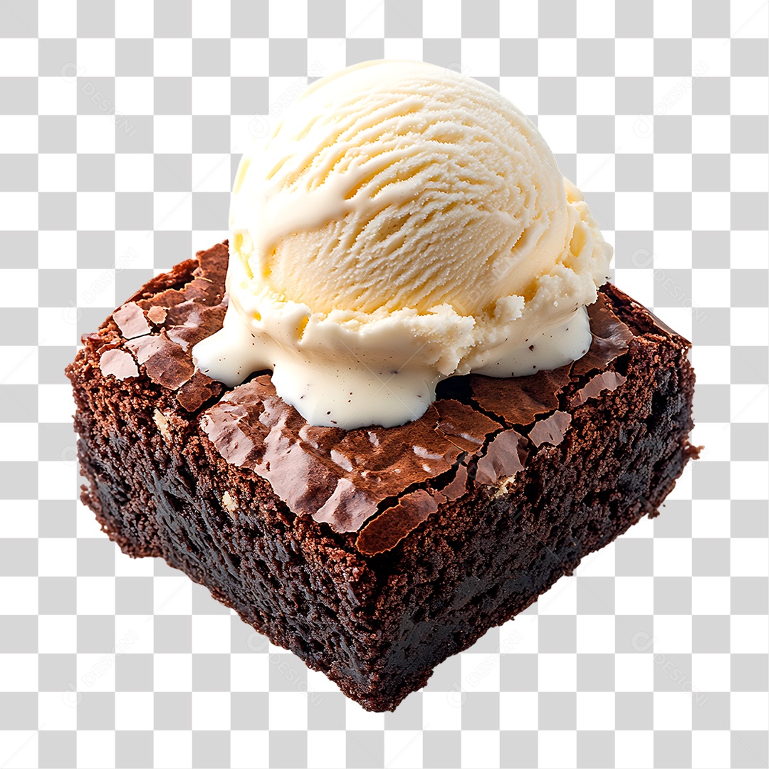 Bolo com Sorvete PNG Transparente