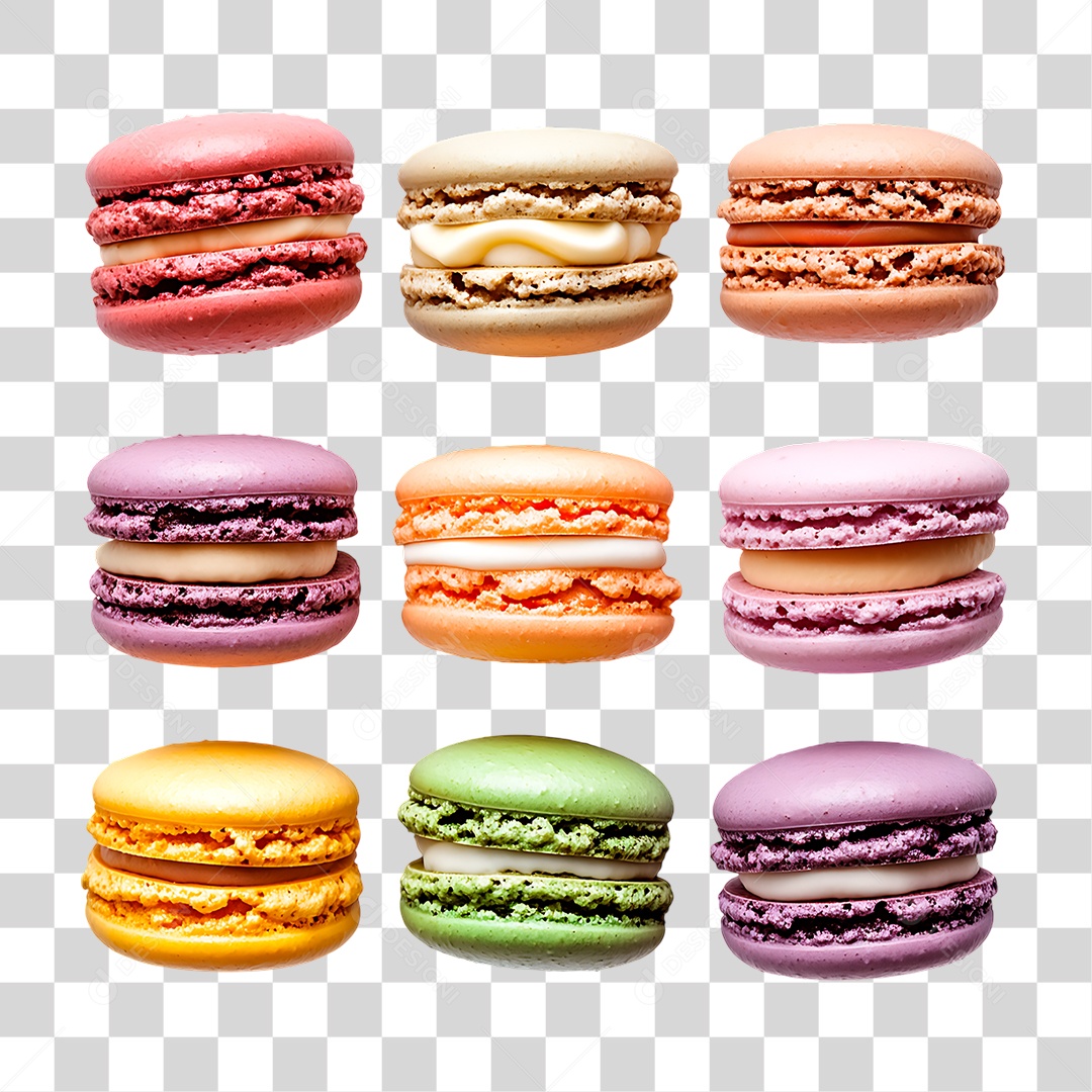 Macarons PNG Transparente