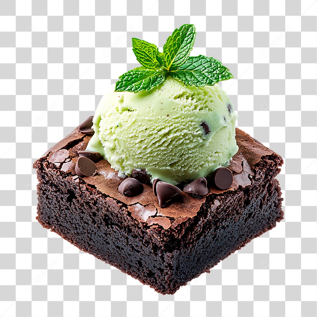 Bolo com Sorvete PNG Transparente