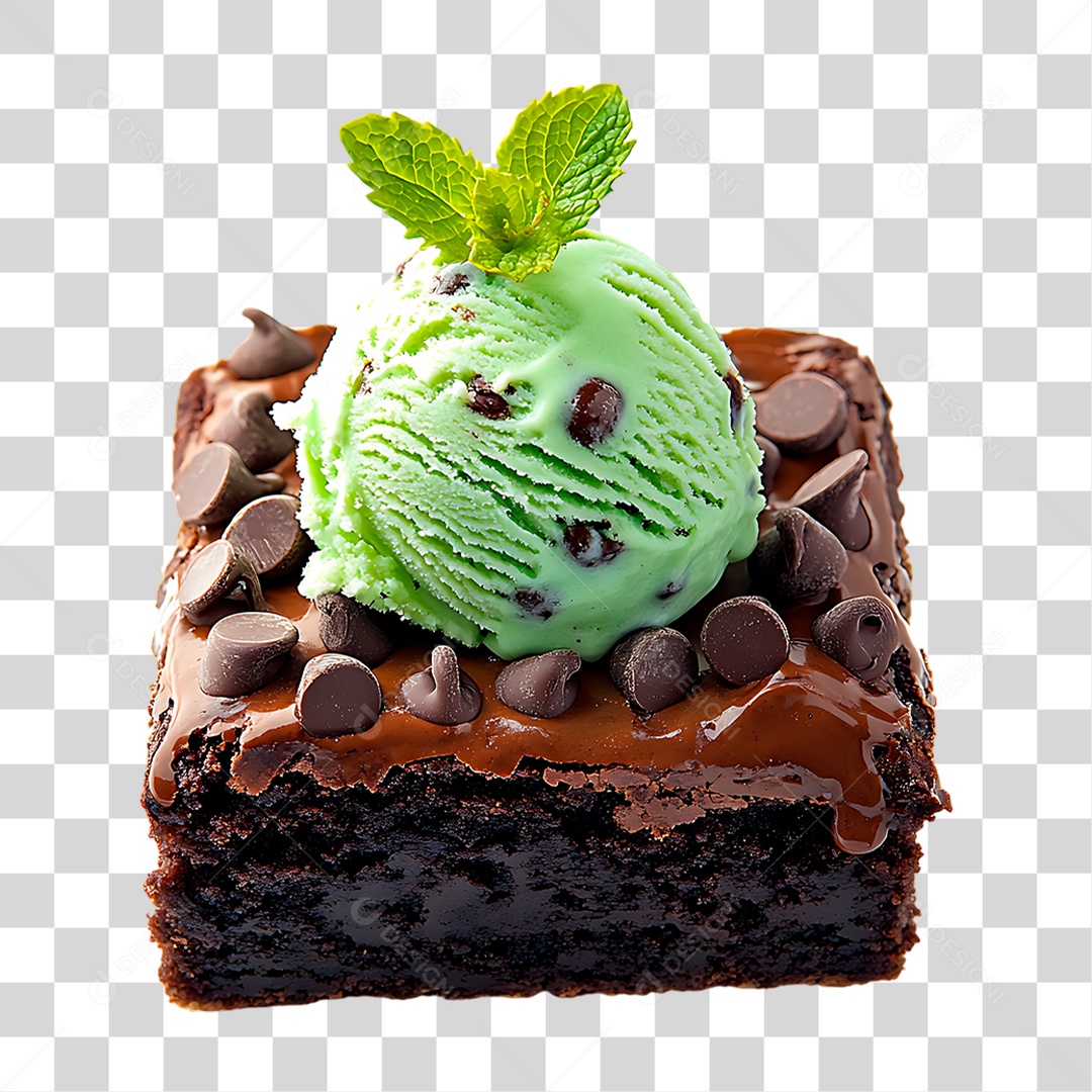 Bolo com Sorvete PNG Transparente