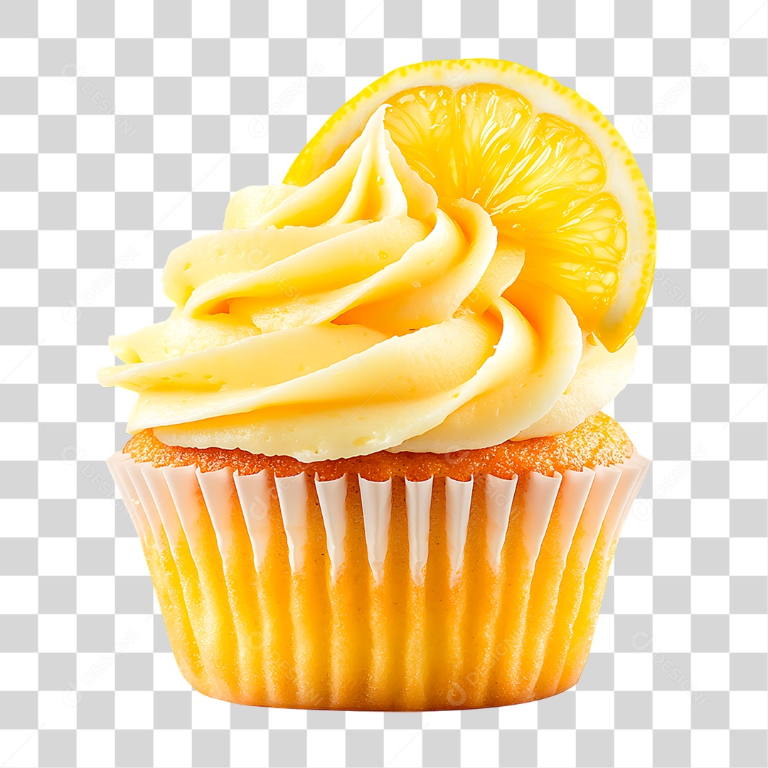 Cupcake de Laranja PNG Transparente
