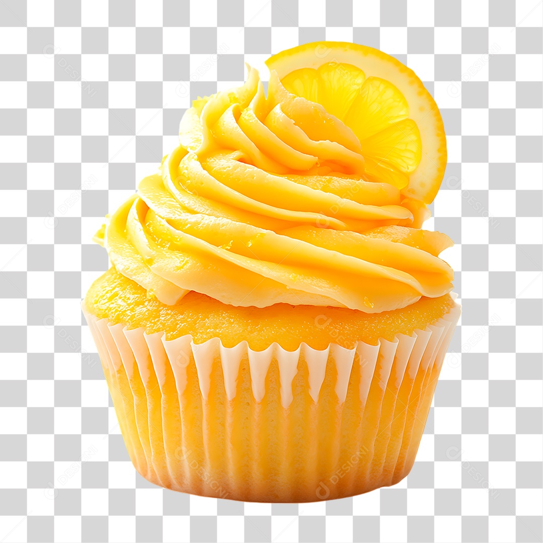 Cupcake de Laranja PNG Transparente