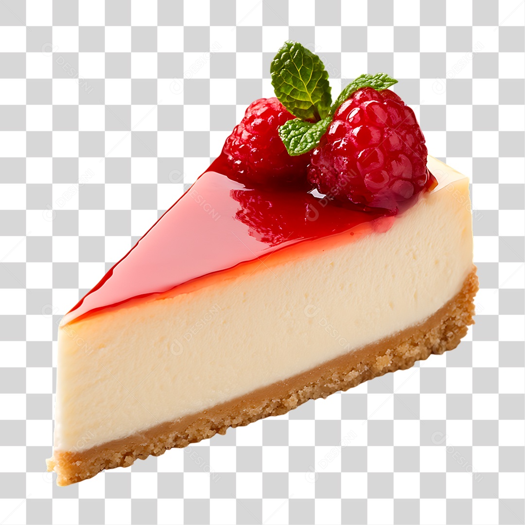 Fatia de Cheesecake PNG Transparente